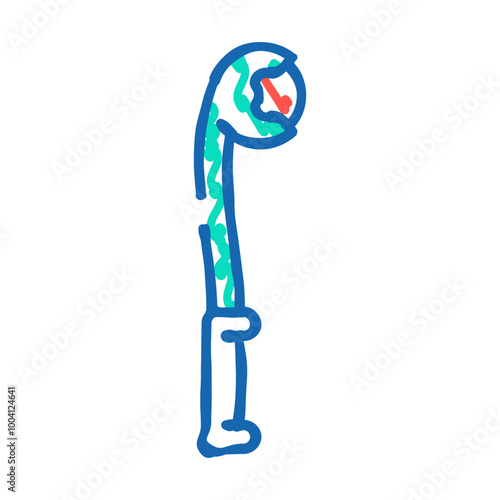 sidearm ball thrower doodle icon sketch vector. sidearm ball thrower sign. isolated symbol illustration