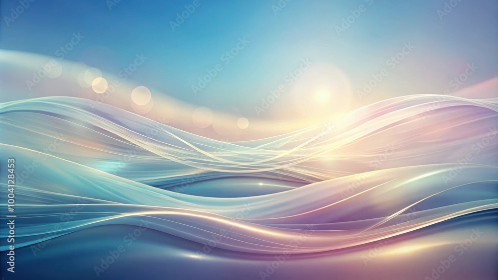 Tranquil abstract background with soft wavy lines in calming hues for design projects Tranquil abstract background with soft wavy lines in calming hues for design projects