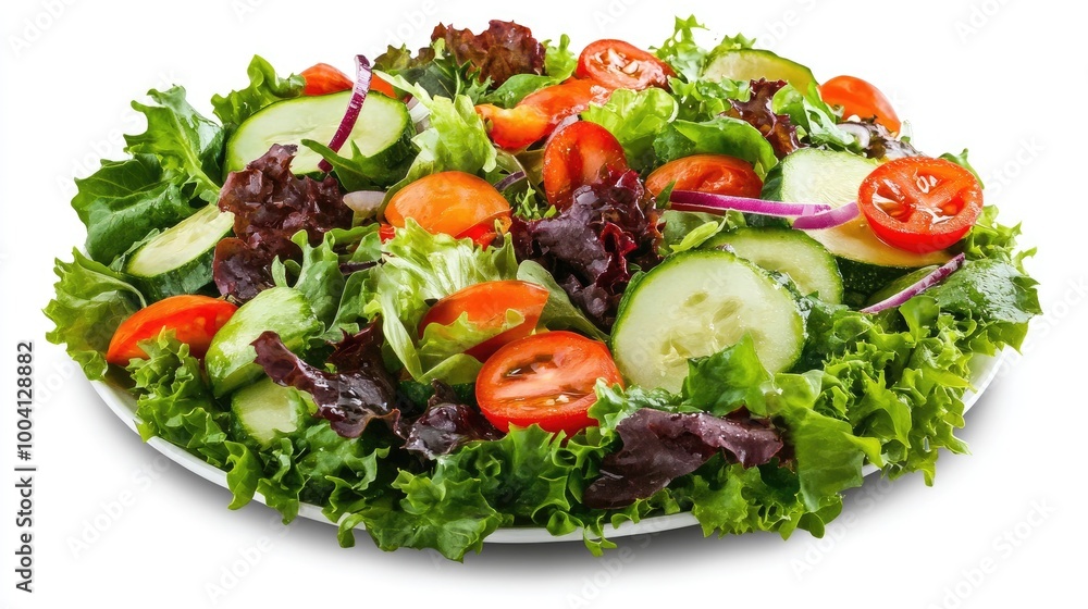 Fresh Garden Salad with Colorful Vegetables Fresh Garden Salad with Colorful Vegetables