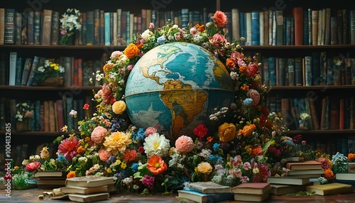 the world in the library