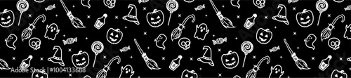 halloween dark background icon seamless pattern wallpaper