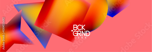 Fluid color geometric shapes abstract background. Vector Illustration For Wallpaper, Banner, Background, Card, Book Illustration, landing page