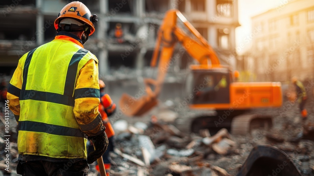 Dedicated Rescue Team Clearing Debris After Earthquake for Survivor Search Dedicated Rescue Team Clearing Debris After Earthquake for Survivor Search