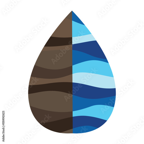 wastewater concept. water environment pollution