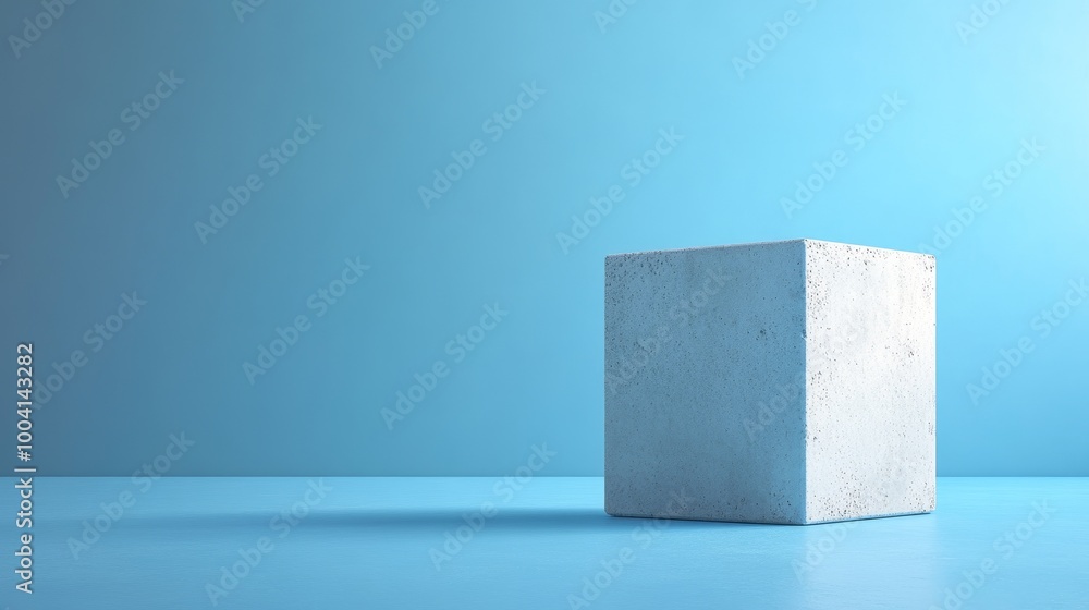 A white box is sitting on a blue background A white box is sitting on a blue background
