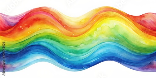 Colorful Watercolor Wave Background Perfect for Summer Vibes Wallpaper