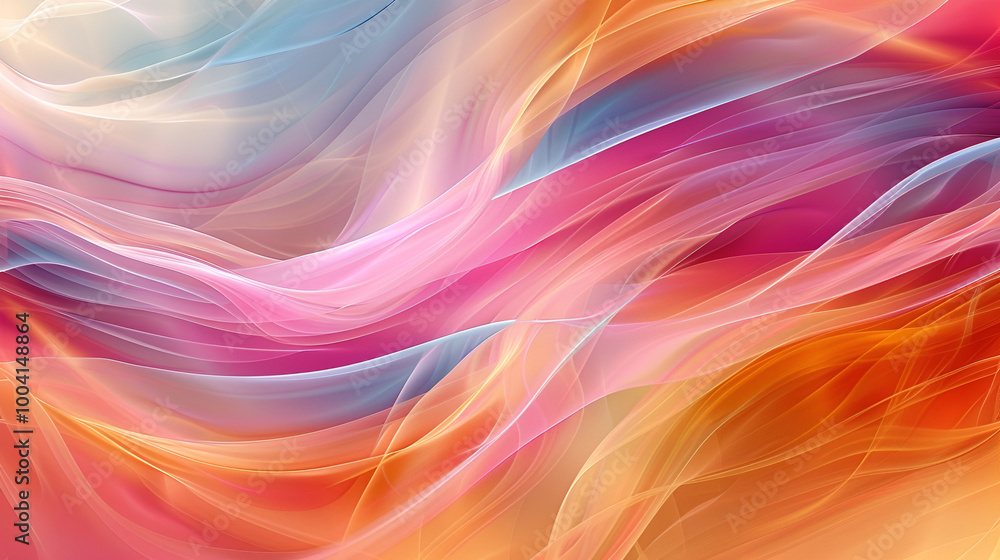 bstract background with multicolored silk fabric, Vibrant Abstract Smoke Waves Background in Orange, Pink, and Blue Hues for Design and Wallpaper bstract background with multicolored silk fabric, Vibrant Abstract Smoke Waves Background in Orange, Pink, and Blue Hues for Design and Wallpaper