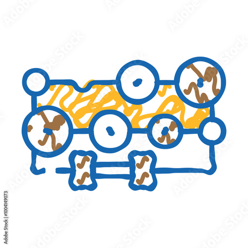 dumbbell sport equipment doodle icon sketch vector. dumbbell sport equipment sign. isolated symbol illustration