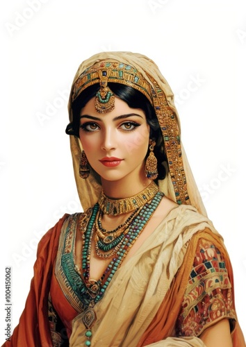 Elegant traditional attire portrait