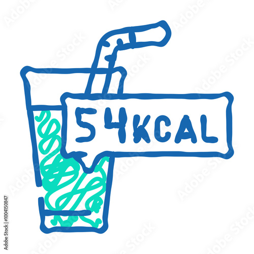 diet drink doodle icon sketch vector. diet drink sign. isolated symbol illustration