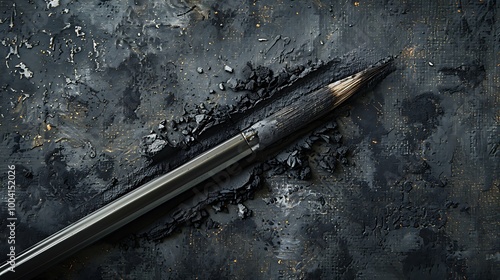 A chalk and charcoal brush set for Photoshop, designed to replicate the texture and feel of traditional drawing tools. The brushes are demonstrated on a canvas, showing their potential for creating 