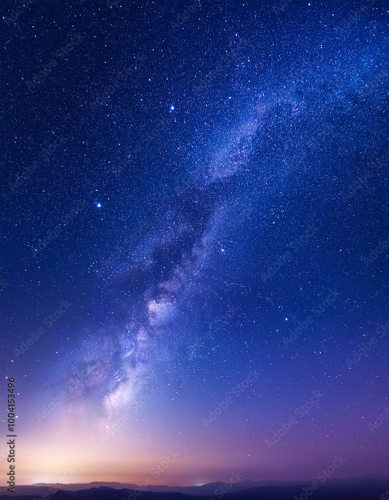 Obraz premium 夜空とコスモス