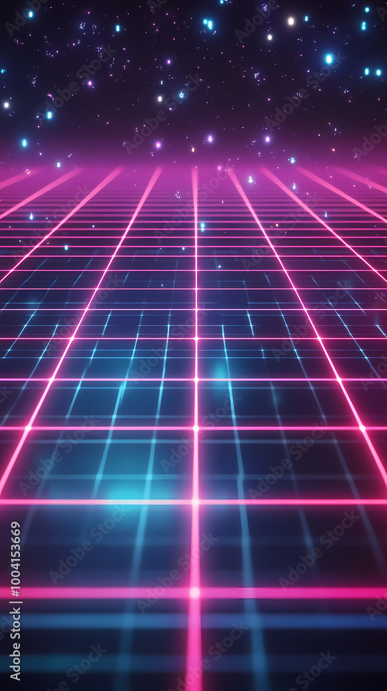 Neon light world with futuristic tech feel Neon light world with futuristic tech feel