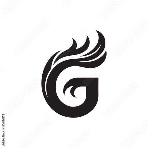 Creative Letter G Logo Design: A Sleek Alphabet Icon with Fluid Shape, Perfect for Modern Branding and Business Identity