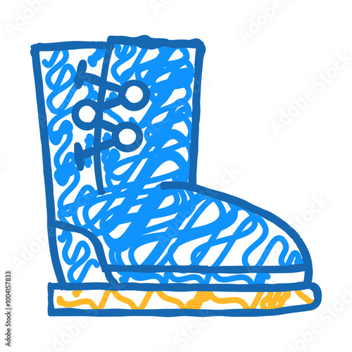 oogie footwear doodle icon sketch vector. oogie footwear sign. isolated symbol illustration