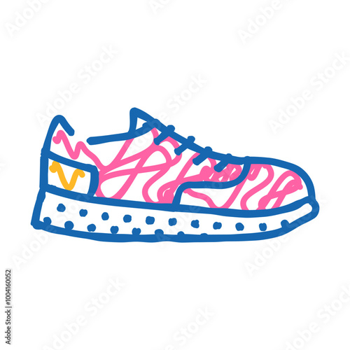 sneakers wear doodle icon sketch vector. sneakers wear sign. isolated symbol illustration