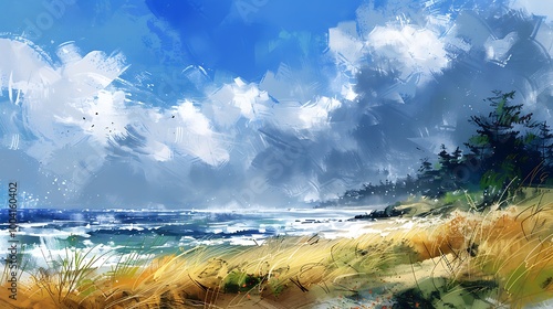 A digital painting brush set for Corel Painter, offering a variety of textures and styles for artists. The brushes are demonstrated on a canvas, showing their ability to create detailed and 