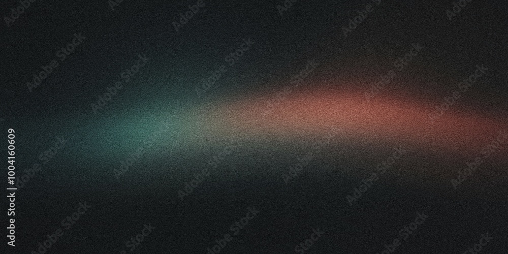 Obraz premium A curved arc of light with a gradient blending from mint teal to brick red, noise texture effect