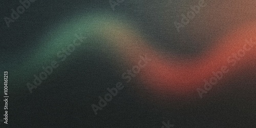 A curved arc of light with a gradient blending from emerald green to coral, noise texture effect