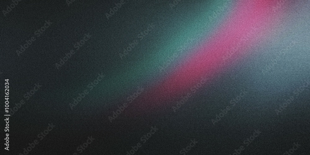 A curved arc of light with a gradient blending from fuchsia to jade green, noise texture effect A curved arc of light with a gradient blending from fuchsia to jade green, noise texture effect