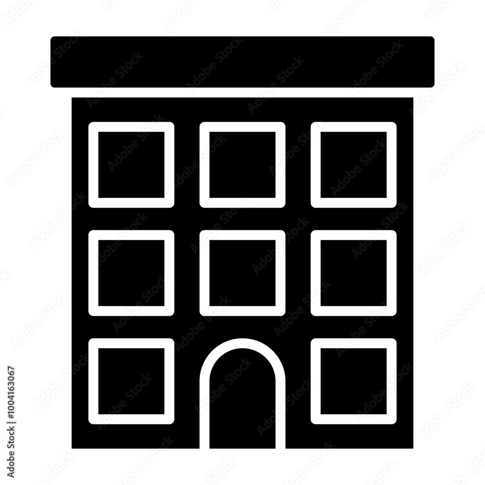 Apartment Glyph Icon Design Apartment Glyph Icon Design