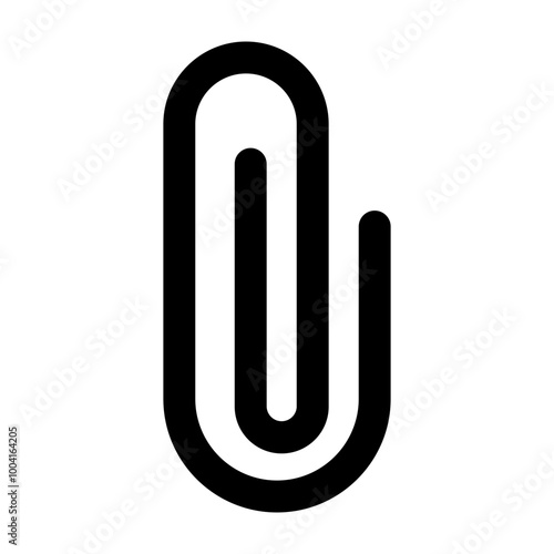 Paperclip Glyph Icon Design