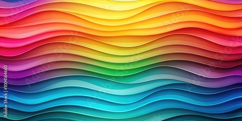 Vibrant gradient texture background with overlapping layers of wavy waves for design projects