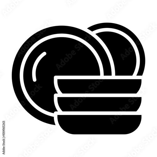 Dishware Glyph Icon Design