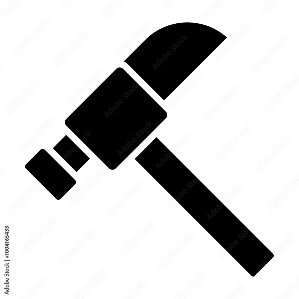 Hammer Glyph Icon Design