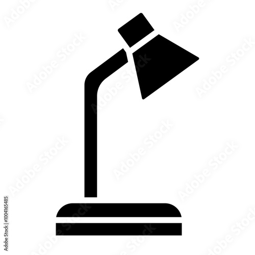 Desk Lamp Glyph Icon Design