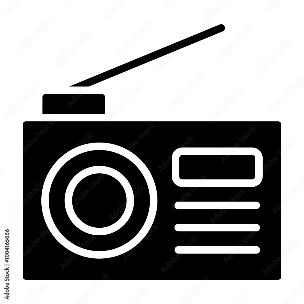 Radio Glyph Icon Design Radio Glyph Icon Design