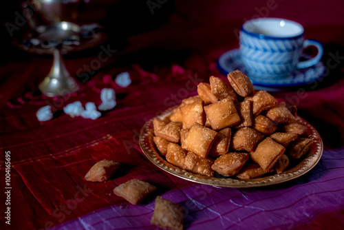 Indian Traditional Sweet Shankarpali made with wheat