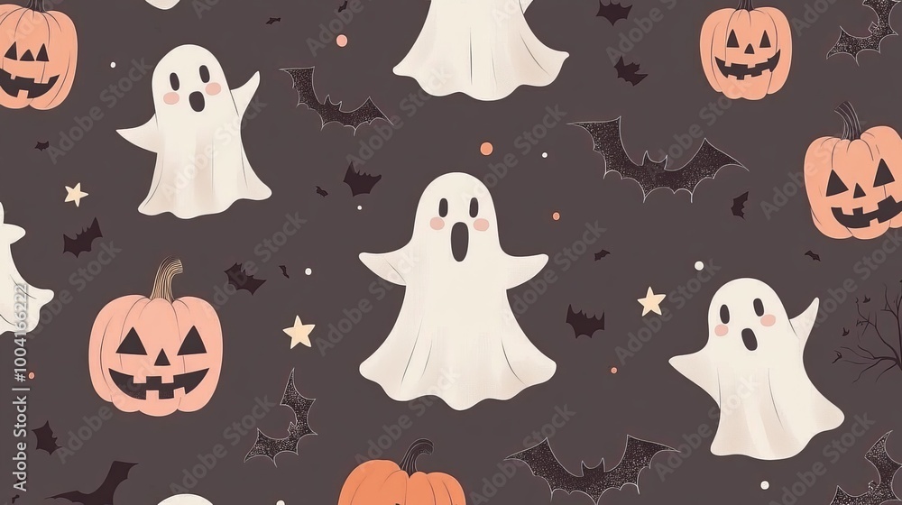 Seamless pattern halloween concept Seamless pattern halloween concept