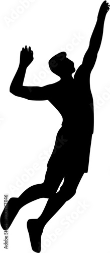 volleyball player silhouette 