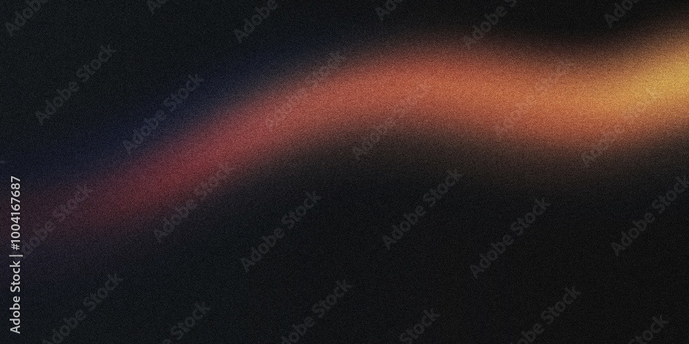 A curved arc of light with a gradient flowing from navy blue to tangerine, noise texture effect A curved arc of light with a gradient flowing from navy blue to tangerine, noise texture effect