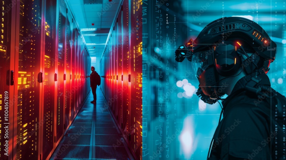 Obraz premium Data Center Environment and Secure Monitoring
