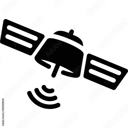 Simple vector icon satellite communication