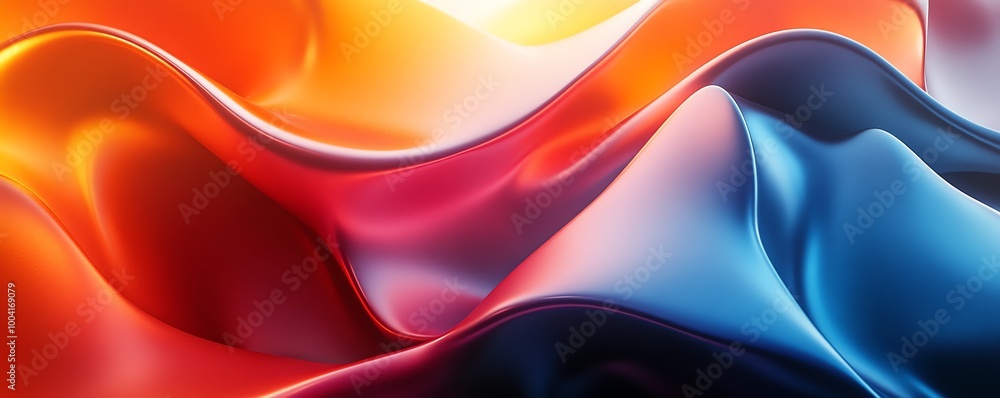 Obraz premium Contemporary soft oblong shapes, highdefinition, randomized with high contrast edges, highlighting smooth geometry and curves