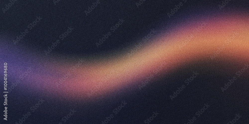A curved arc of light with a gradient shifting from lavender to tangerine, noise texture effect A curved arc of light with a gradient shifting from lavender to tangerine, noise texture effect