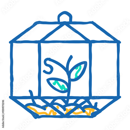 florarium equipment doodle icon sketch vector. florarium equipment sign. isolated symbol illustration