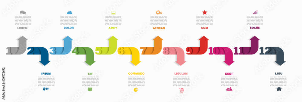 Fototapeta premium Infographic design template with place for your data. Vector illustration.