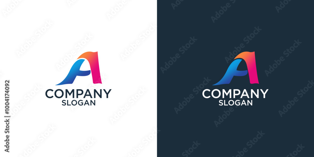 letter a geometric abstract logo design vector letter a geometric abstract logo design vector