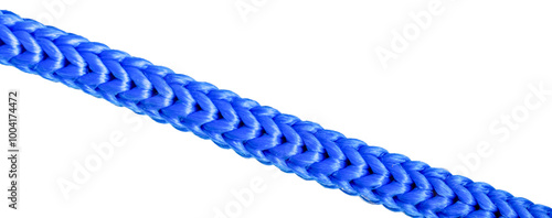 Foto blue plastic rope isolated on white