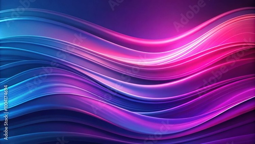 Abstract Purple Background with Pink and Blue Gradient Waves for Design Projects