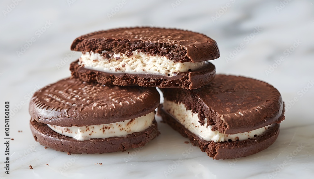 Chocolate Cookies with Vanilla Ice Cream Chocolate Cookies with Vanilla Ice Cream