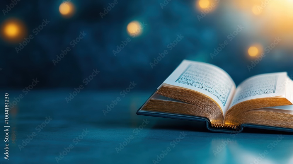 An open book with pages gently turning, illuminated by warm, glowing lights in a serene background, evoking a sense of wonder. An open book with pages gently turning, illuminated by warm, glowing lights in a serene background, evoking a sense of wonder.