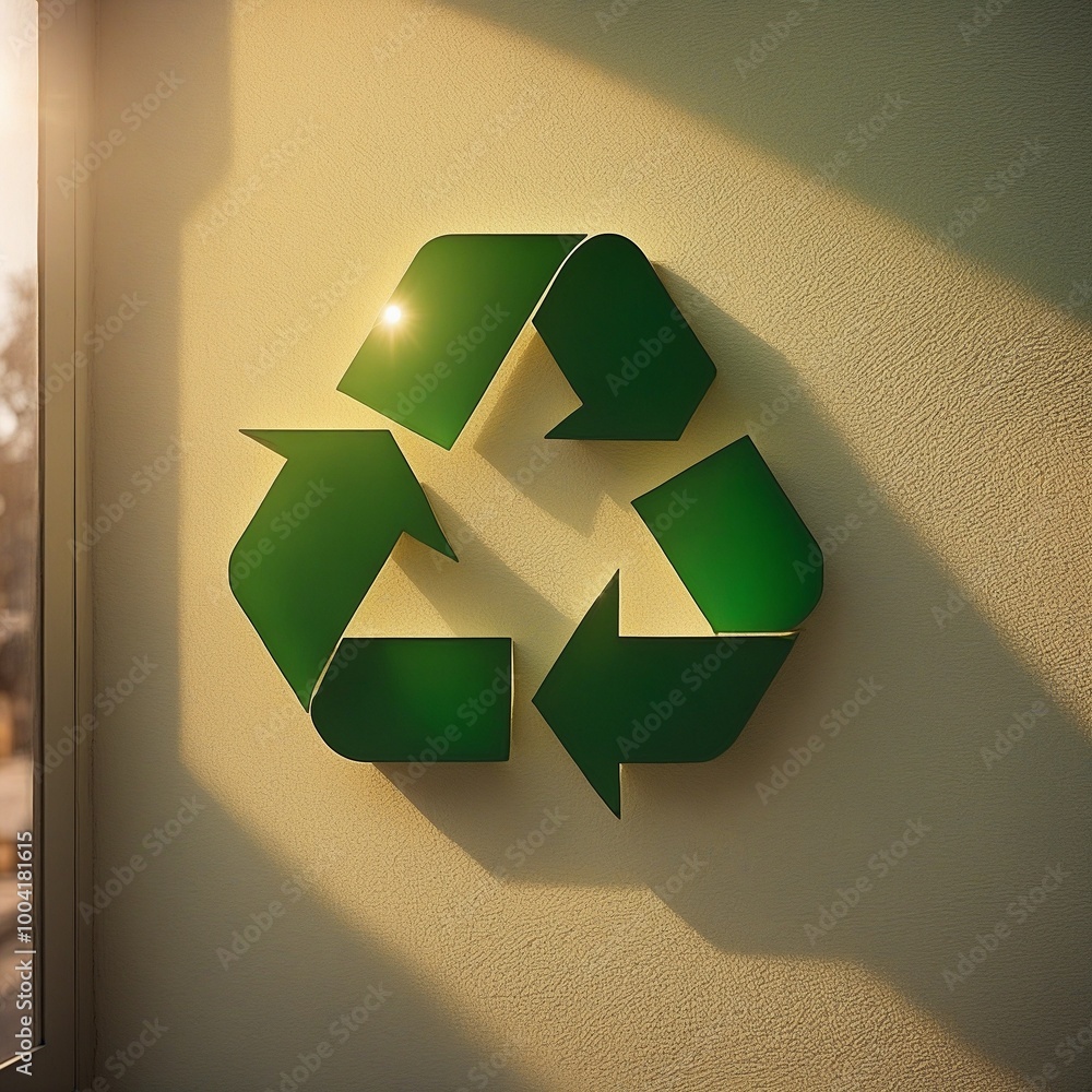 Green eco social recycling icon recycle logo symbol ecological waste management zero waste sign 3d Green eco social recycling icon recycle logo symbol ecological waste management zero waste sign 3d