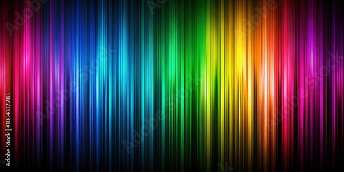 Abstract vertical lines art with colorful streaks on dark background for design projects