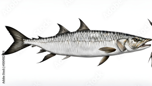 A sea carp on a solid color or transparent background