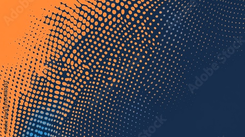 Wallpaper Mural Abstract background with blue and orange dots. Torontodigital.ca
